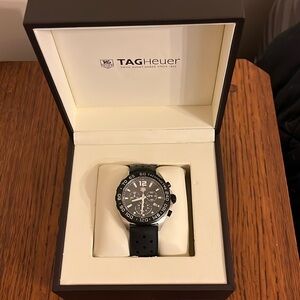 Tag Heuer Formula 1 Chronograph watch with engraved writing
